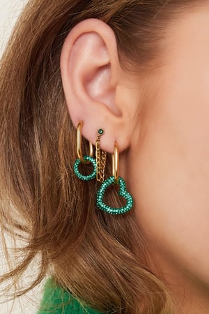 Edelstahlohrringe Herz Weiß h5 Bild3